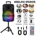 Portable Bluetooth Speaker With Stand Mic Party Lights Subwoofer Pa Sound System