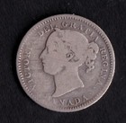 Canada 1880h 10c Ten Cent Silver Coin Queen Victoria Obv 2 Vg  925 Silver
