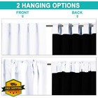 Nicetown 54 w White Blackout Curtain Panels 2pc Kitchen