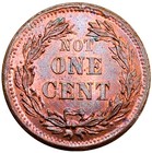  1863  Patriotic Civil War Token Not One Cent F-86 357a  r-2  Indian Head
