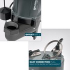 Xtremepowerus 3 4hp Submersible Sewage Pump Sub Pump 8400 Gph Cast Iron Impeller