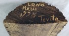 Vintage 1978 Hawaii Tiki  God Tavita Lono Carved Koa Wood Maui  Hawaii Statue