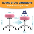 Yeezee Heavy Duty Rolling Stool 400lbs Adjustable Swivel Salon Chair Pink