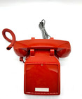 Cortelco 250047-vba-ndl Red Desk Telephone No Dial