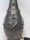 Antique French Pewter Large Lamp Vase Signed Villien French Tin Art Nouveau