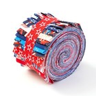 2 5 Inch America Patriotic Jelly Roll 100  Cotton Fabric Quilt Strips 17 Piece