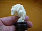  tb-rat-4  Little White Rat Bend Over Tagua Nut Palm Figurine Bali Rats