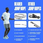 Sportbit Beaded Jump Rope For Fitness - Elite Skipping Adults White