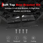 Soft Top Left And Right Bow Brackets With Screws For Jeep Wrangler 2013-2017