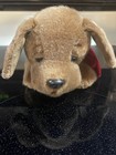 Vtg Russ Berrie Cadberry Brown Puppy Dog With Red Velvet Scarf Stuffed Animal 8   
