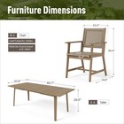 9piece Patio Dining Table Chair Set Outdoor Rattan Furniture Set For Yard Garden