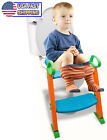 Potty Trainer Toilet Chair Seat Kids Toddler Non Slip Step Stool Ladder W Handle