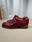 Vtg Vabene Wms Red Leather Shoes Sz 40 us 9 5 Vero Cuoio Wood Sole Square Toe