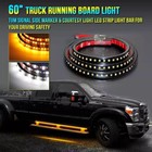 2x 60  Running Board Led Light Drl Side Step Strip Bar Amber White Turn Signal E