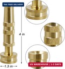 Triumpeek Solid Brass Hose Nozzle  2 Pack 4  Heavy Duty Brass Garden Hose Nozzle