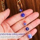 3pcs Dreadlock Beads Metal Hair Jewelry For Women Braids Blue Eye Spiral Hair   