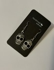 Skull Skeleton Drop Dangle Earrings Halloween Gothic Costume Accessories Silver
