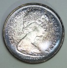 Canada 1867 - 1967 Silver Quarter 25 Cents - Blue Toning Coin - L408