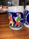Set Of 3 Reinhold Merkelbach Stoneware Salt Glaze Beer Mug Steins