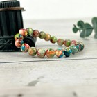 10mm Natural Sea Sediment Jasper Bracelet Gemstone Beaded Stretch Jewelry Gift