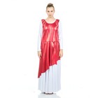 Danzcue Womens Asymmetrical Praise Dance Tunic Large-x-large Metallic Scarlet