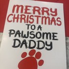 Christmas Dad Daddy Dog Lover I Woof You 4 6x6 6    Blank Inside Greeting Card