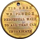  1845  Beautiful Water My Beverage Will Be Temperance Token