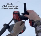 Ice Auger Phone Mount Adapter For Ice Fishing Drill - Pictures   Self Filming
