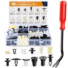 166 Pcs Car Retainer Clips  screw Grommets - 12 Most Popular Black  White