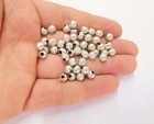 20 Pieces Round Beads Antique Silver Plated Jewelry Parts  6mm  G23228