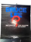 Rare Large 1984 Bruce Lee Calendar    return Of The Dragon    Six Posters 29x15 In 