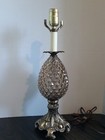 Italian Pineapple Crystal And Brass Table Lamp