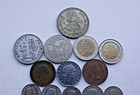 Vintage Assorted Lot 25 International Foreign Coins 12 different Countries