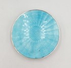 Fine Marius Hammer Sterling Silver   Guilloche Enamel Pin Dish London 1920