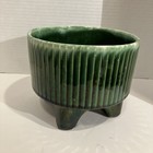 Vintage Cookson Pottery Cp-1444 Footed Planter Green