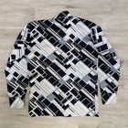 Vintage 70s Belair California Shirt Mens M Geometric Polyester Disco