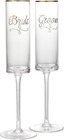 Set Of 2 Bride And Groom Wedding Toasting Flutes