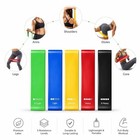 5 Pcs Resistance Band Set Yoga Pilates Abs Exercise Fitness Tube Workout Bands