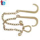 Tow Chain J-hooks V-chain Flatbed Truck Rollback Wrecker Carrier 5 16     2  G70