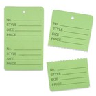 1000 Qty Unstrung Colored Large Price Tags W perforated Stub - 1 3 4  X 2 7 8 