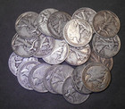  lot Of 5  Walking Liberty Half Doliar - 90  Siiver - Lots Of 5
