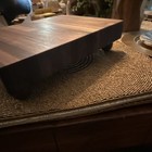 Large Brown Wood Trivet Rectangular W  Raised Feet  Matte Wood Grain Modern
