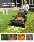 Vevor Push Lawn Sweeper 26 In Leaf   Grass Collector 7 Cu ft  Hopper Bag Durable