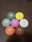 Lot Of 7 Nevada Palace Las Vegas Casino Roulette Chips 