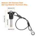 304 Stainless Steel Grip Push-button Locking Pins With 24cm Wire  6mm-15mm 