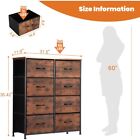 8 Drawers Dresser For Bedroom Chest Organizer Storage Tower With Fabric Bins