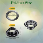 200 Sets Black Metal Eyelets  1 4 Inch Grommets Eyelets With Washers Eyelet And