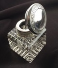 Antique Sterling Silver Desk Set With Cut Glass Inkwell 