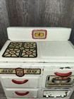 1930s Marx Pretty Maid Toy Oven  Metal Enamel Tin Range Kitchen Stove Vintage 