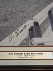 Large Framed Print Of Secretariat At Belmont 1973 Signed By Ron Turcotte  28x24